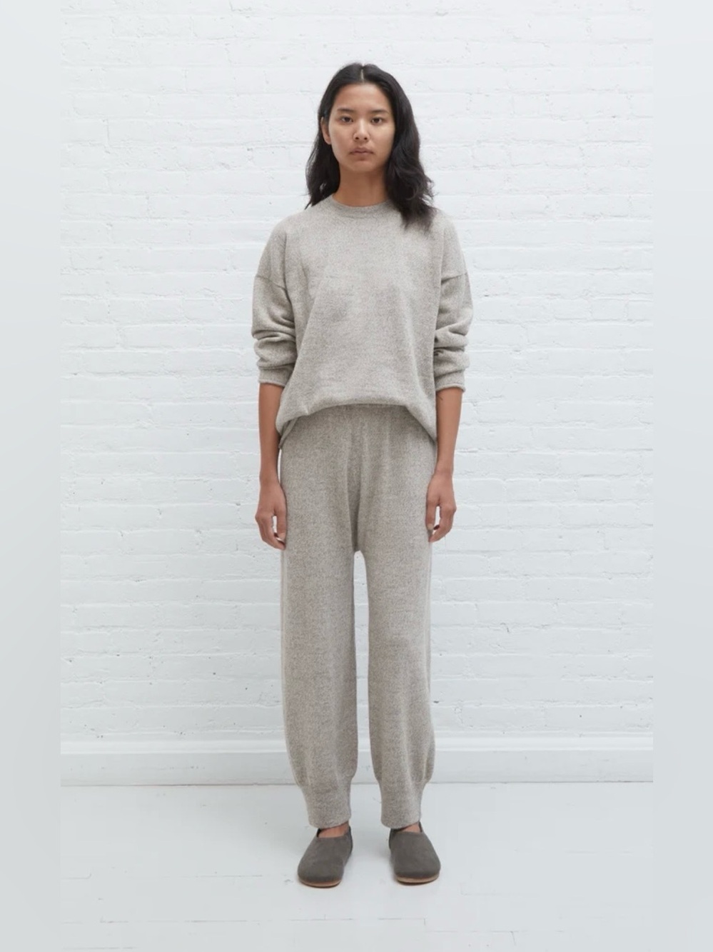 LAUREN MANOOGIAN Baby Alpaca & Wool Fine Arch Pants Marl 1/S
